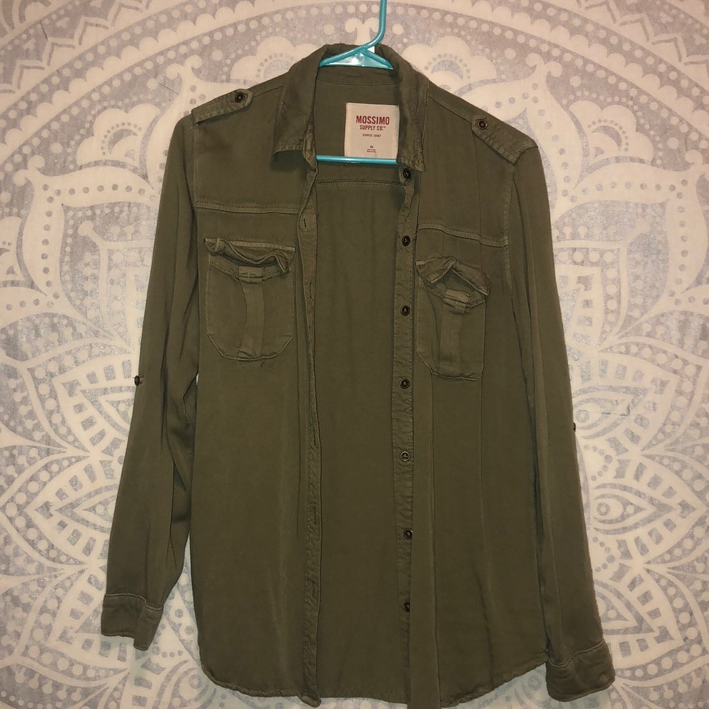 Mossimo green button up/jacket